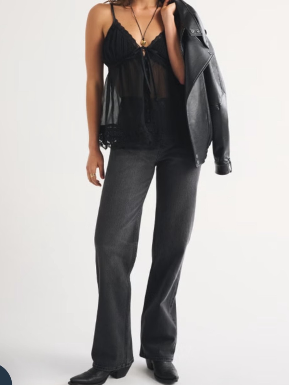 Abercrombie & Fitch High-Rise 90s Relaxed Jean | Black | Size 29